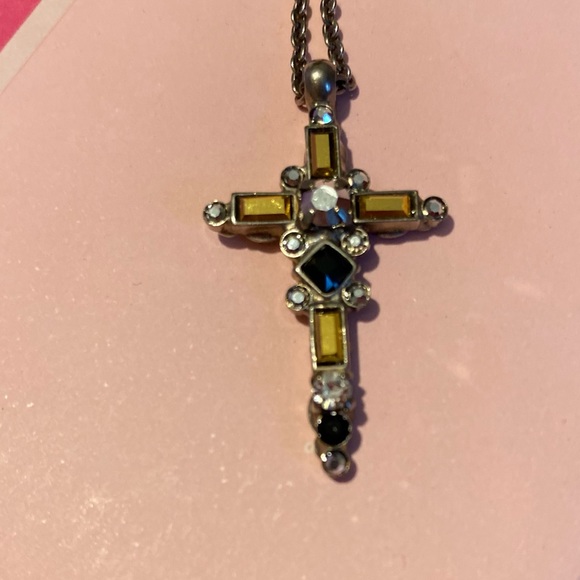 SORRELLI Crystal Cross Pendant NIQUEA.D NWT - Picture 2 of 7